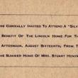 Elizabeth Reed's invitation to the Silver Tea. Courtesy of BRHS