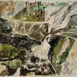 Joseph Fiore, "West Branch," watercolor 1980 
