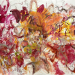 Kathryn Shagas, “Pulse of the Garden,” acrylic and drawing media on paper at the Maine Art Gallery, Wiscasset. Photo courtesy of the artist