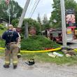 Southport Fire supporting water supply operations at a structure fire in East Boothbay. Mark Sullivan photo