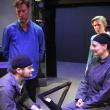  Vashti (Nanette Hennig Fraser) and her son Kuno (Jonah Daiute) with their Inner Voices (Soren Barker and Emily Sue Barker), in "The Machine Stops." Courtesy of Heartwood 