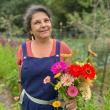  Designer Diane Farmer harvesting Veggies to Table flowers. Courtesy photo