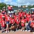 Mirabile's Y Arts group after their performance at Hadlock Field in Portland before a Sea Dogs game in 2022. File photo