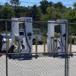 The future of the electric vehicle charging stations at Meadow Mall enters limbo as questions arise about proper permitting. ISABELLE CURTIS/Boothbay Register