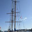 Based in Woods Hole, Massachusetts, the SVV Corwith Cramer makes a pit stop in Boothbay Harbor Aug. 15 carrying 20 high schoolers participating in an immersive educational voyage.  ISABELLE CURTIS/Boothbay Register