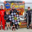 Crate Modifieds: Pictured from left, Nick Hinkley, Trent Reed, Brad Babb and Allan Moeller Sr. Jasen Dickey photo