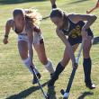 Mabel Kaler tracks down the ball in the second half. KEVIN BURNHAM/Boothbay Register