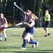 Lilly Cowing and a Lisbon player get tangled up in the second half. KEVIN BURNHAM/Boothbay Register