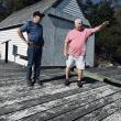 Steve McCullough, son of lighthouse keeper Jim McCullough (1959-1962) led a tour of Burnt Island. Nancy McCullough photo
