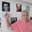 Steve points to the photo of his father James McCullough, Burnt Island lighthouse keeper from 1958-1961. Nancy McCullough photo