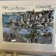 The Villard painted woodcut donated for the event by the artists. 