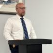 Boothbay Harbor Police Chief Doug Snyder updates the selectboard on the summer happenings at the station.  ISABELLE CURTIS/Boothbay Register