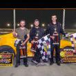 Jr. Official, Ben Audet, race winner Gavin Gerow and “King of the Enduro”, Irving Doughty. Jasen Dickey photo