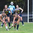 Boothbay defenders in position near the goal in the first half. KEVIN BURNHAM/Boothbay Register