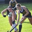 Mabel Kaler gains possession of the ball against a Hall-Dale player. KEVIN BURNHAM/Boothbay Register