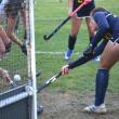 Seahawk tri-captain Zuri Smith pushes the ball into the goal in the third quarter of Thursday's 3-1 win at home over Hall-Dale. KEVIN BURNHAM/Boothbay Register