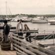 Screenshot of Sept. 30 filming of "The Voyagers" in Boothbay Harbor. Courtesy of Uther Moon