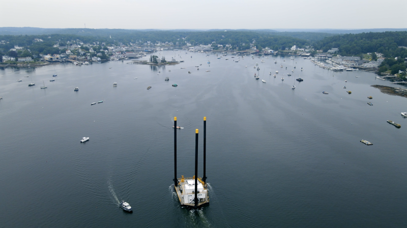 Liftboat Enzo Charles coming into Boothbay Harbor. Ryan Leighton photo