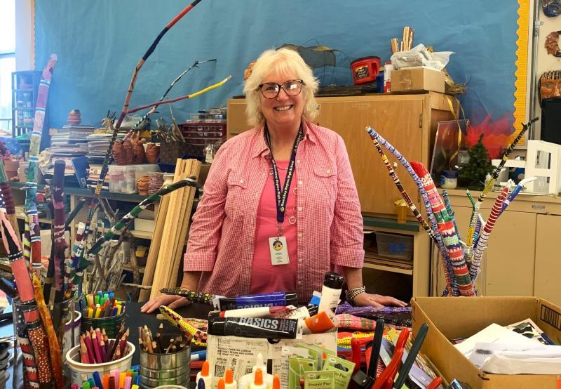 Since 1977, Manon Lewis has fostered the joy of creativity with students in the Boothbay region school system. ISABELLE CURTIS/Boothbay Register