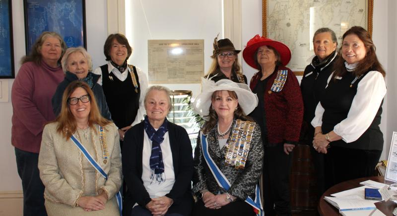 Daughter of the American Revolution members gather at the Boothbay Harbor Historical Society to celebrate the chapter's 92nd birthday. ISABELLE CURTIS/Boothbay Register