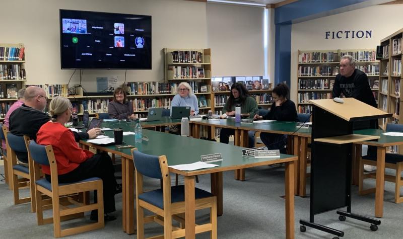 CSD school committee approves warrants for public vote during an April 14 meeting. ISABELLE CURTIS/Boothbay Register