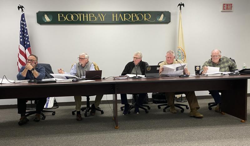 Boothbay Harbor planning board during a May 13 meeting. ISABELLE CURTIS/Boothbay Register
