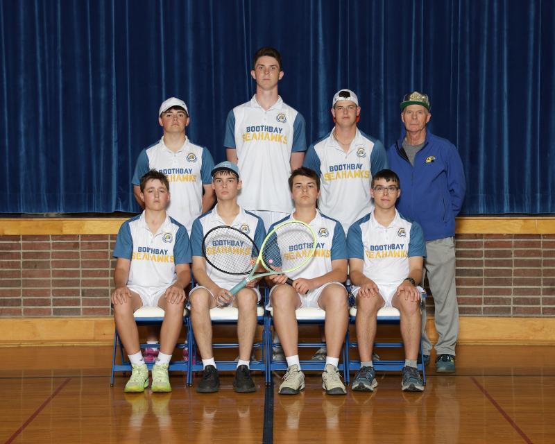 The 2026 Boothbay Region High School boys tennis team.