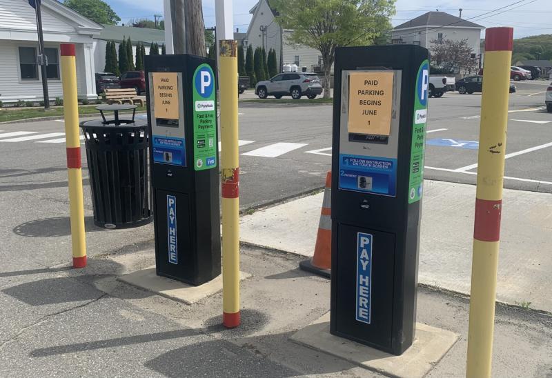 Goodbye, Flowbird blue, and hello to SmartMobile green. ISABELLE CURTIS/Boothbay Register