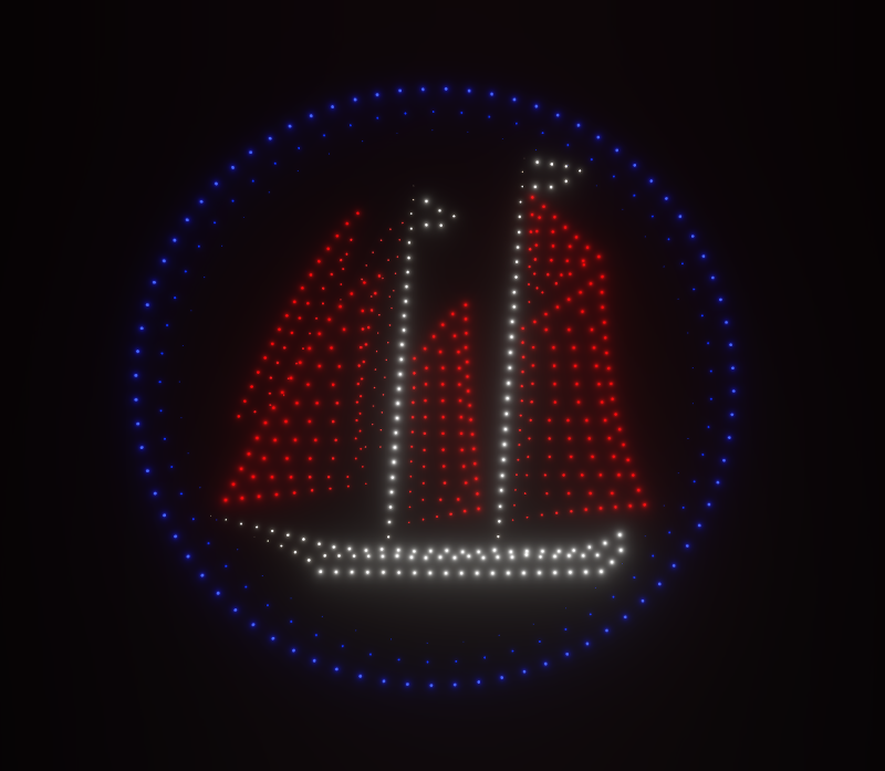 Boothbay Harbor prepares for 700-drone light show July 18. Courtesy of  Northern Lights Drone Shows 