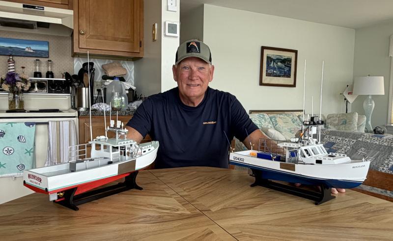 With almost 30 custom lobster boats under his belt, Dan Williams' new hobby helps him stay connected to the working waterfront.  ISABELLE CURTIS/Boothbay Register
