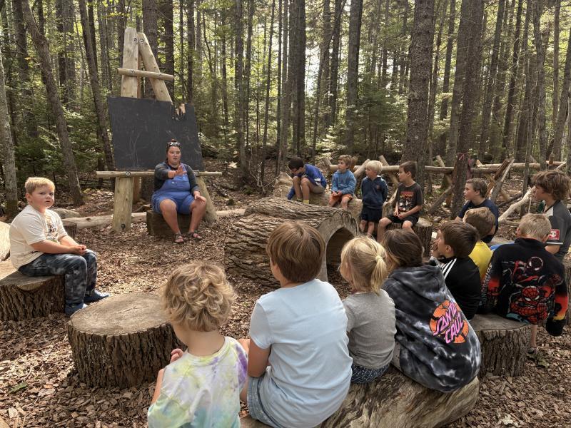 Volunteers are needed for Southport Central School's new after-school play club, which promotes unstructured playtime in the surrounding forests. Courtesy of Shawn Gallagher