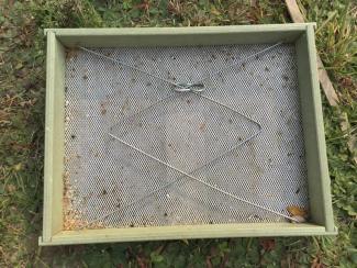 A dirty feeder before a cleaning. Photo courtesy Eliza Nickelson.