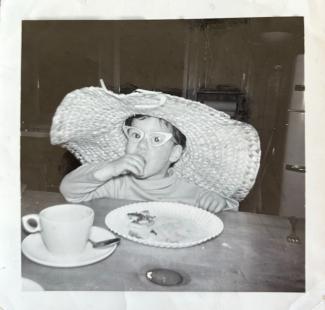 Carole in the CUTEST HAT ever...