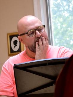 Jeffery Caron at the first reading of Words and Music