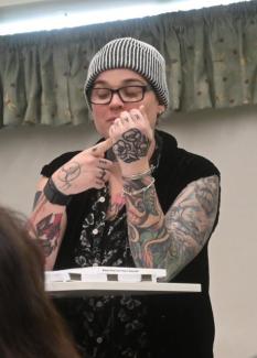 Poet reads their work.  Olivia FitzPatrick