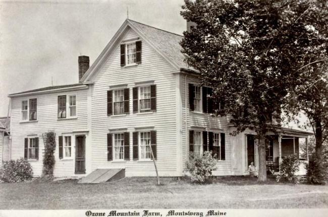 The home of Wilson Bailey and his wife Jennie is no longer standing. Years ago the farm located in Montsweag, a part of Woolwich came to be called the Ozone Mountain Farm. No one can remember how the high hill got its name. (Courtesy Woolwich Historical Society)
