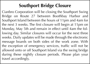 Southport Bridge Closure