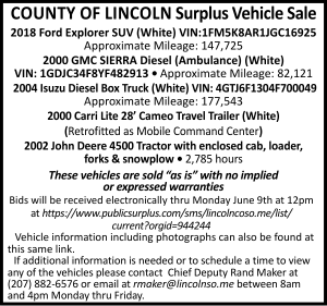 Lincoln County Sheriffs Surplus Vehicle 