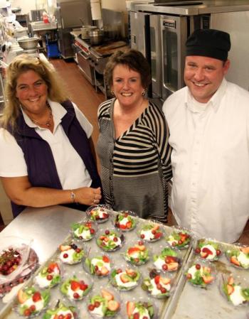 Amy Ronan, director of nutrition for Lincoln County Healthcare Senior Living, left, Registered Dietitian Dimsie Clark and Chef Cory Barter make sure the food at St. Andrews Village is not only healthy but appetizing.