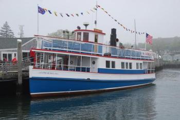 The "Prudence" was christened the "Madeleine" when built in 1911 at the Irving Reed Shipyard. She has seen a lot of history along coastal New England. Passengers can still take a ride in the "Prudence" along the Penobscot River in Bangor, through Downeast Windjammer Cruises. Courtesy of Tim Reed. Tim and Donna Reed, below, have written a book about "Prudence." JOHN MAGUIRE/Boothbay Register The "Prudence" was christened the "Madeleine" when built in 1911. She has seen a lot of history along coastal New England. Passengers can still take a ride in the "Prudence" along the Penobscot River in Bangor, through Downeast Windjammer Cruises.