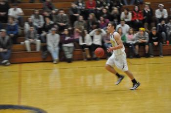 Anthony DiMauro was a blur to the Mustangs. BEN BULKELEY/Boothbay Register