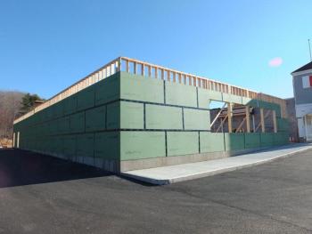 The 8,000 square-foot retail space being built on the north end of the Meadow Mall. Mall owner Tom Ellis said the construction of Family Dollar is scheduled to be complete by the end of February 2013.  RYAN LEIGHTON/ Boothbay Register