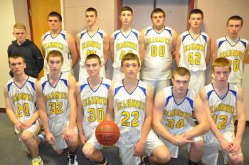 The team is front row, from left, Stephen Barter, Anthony DiMauro, John Hepburn, Andrew Hallinan, Kameron Markee and Aaron Dickinson. Back row, from left, Myron Hahn, Captain Lincoln Simmons, Evan Hepburn, Joseph DiMauro, Shawn Simmons, Brad Drummond and Nick Kilgus. BEN BULKELEY/Boothbay Register
