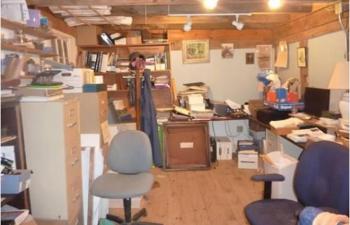 The office before its makeover. Courtesy of the Morris Farm   
