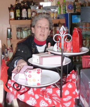 "And Candy, Too" is being displayed by its creator, Sara Fahnley, at Oak Street Provisions.