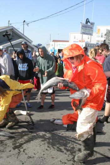 Codfish relay. KEVIN BURNHAM/Boothbay Register Codfish relay. KEVIN BURNHAM/Boothbay Register