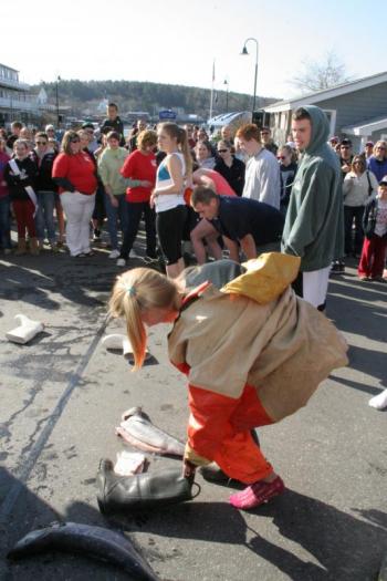 Codfish relay. KEVIN BURNHAM/Boothbay Register Codfish relay. KEVIN BURNHAM/Boothbay Register