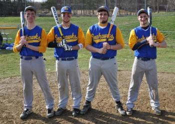 The BRHS boys varsity baseball team, below, is expected to lean on its senior leadership in the upcoming season. The seniors are, from left, Stephen Barter, Nate Colcord, Linc Simmons, Jesse Peters and Cormac Miller (not pictured). BEN BULKELEY/Boothbay Register The BRHS boys varsity baseball team, below, is expected to lean on its senior leadership in the upcoming season. The seniors are, from left, Stephen Barter, Nate Colcord, Linc Simmons, Jesse Peters and Cormac Miller (not pictured). BEN BULKELEY/Boothbay Register