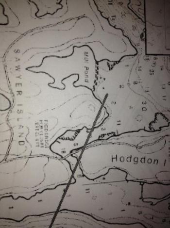 The recreational float request, brought to the Boothbay Port Committee, is shown located near Mill Cove, north of Sawyers Island. Courtesy of Pete Ripley