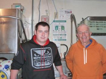 Owner Gene Damon, right, with his head chef at Hot Tamale, Kevin Broks. KATRINA CLARK/Boothbay Register